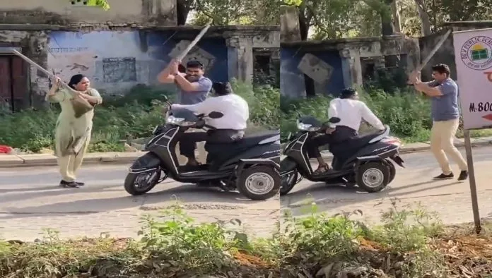 Divyang person kept begging for his life, but husband and wife kept raining sticks, video went viral Divyang person kept begging for his life, but husband and wife kept raining sticks, video went viral