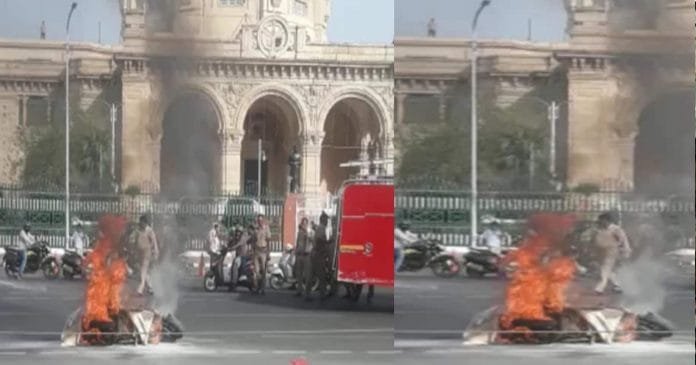 Man attempted self-immolation by pouring petrol outside Lucknow assembly