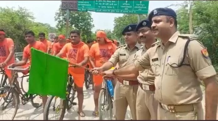 Cycle squad deployed in Ghaziabad to protect Kanwariyas