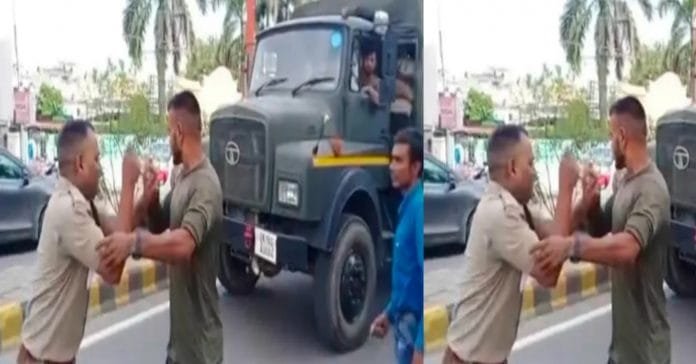Scuffle broke out between police and army personnel on Dehradun-Delhi highway Scuffle broke out between police and army personnel on Dehradun-Delhi highway