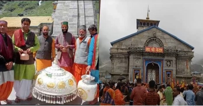 Husband and wife offered 31 kg silver chatr in Kedarnath