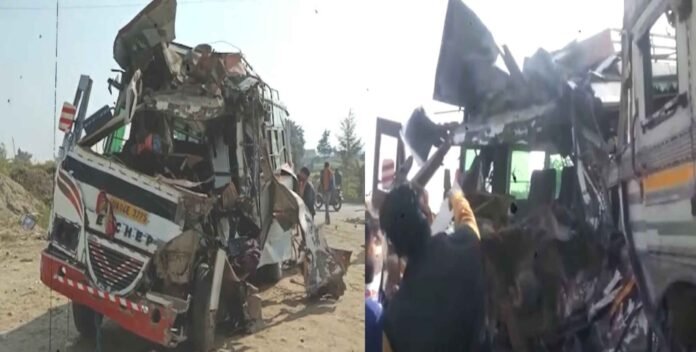 Picsart_22-12-02_12-24-12-252_11zon Bus and truck collide in Udham Singh Nagar, one died