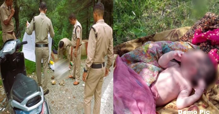 Mother left one day old girl on the side of the canal in Dehradun