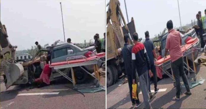 3 people of same family died in sultanpur road accident 3 people of same family died in sultanpur road accident