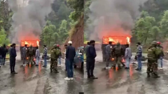 Terrorists ambushed an army truck, 5 soldiers martyred