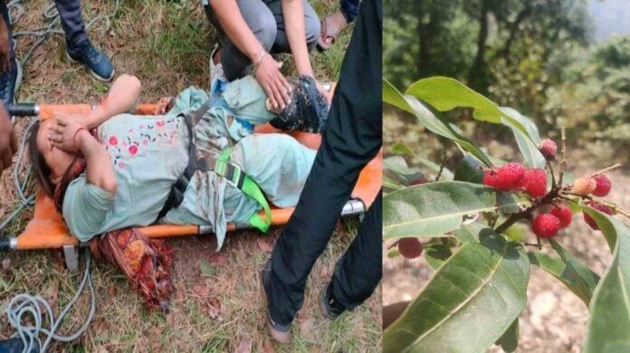 Woman who went to break convoy in Champawat fell into 40 feet deep pit, police saved her life Woman who went to break convoy in Champawat fell into 40 feet deep pit, police saved her life