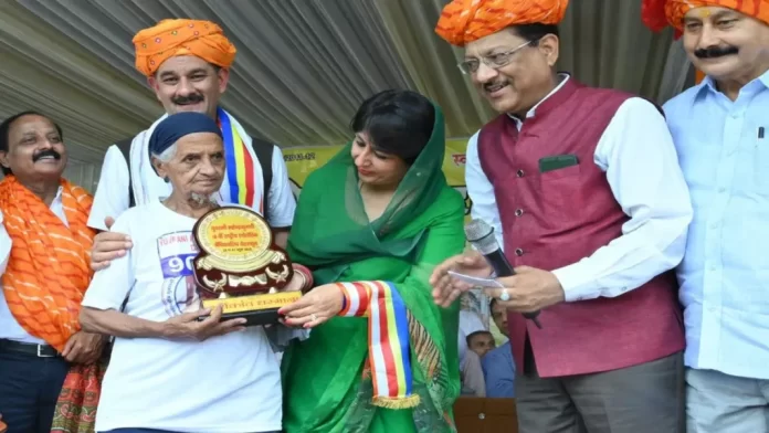 105 years rambai 100 miter racing champion in Dehradun