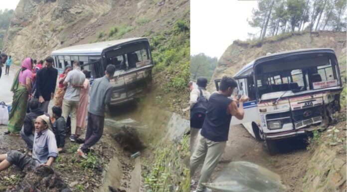 IMG-20230706-WA0031 Brake failure of Uttarakhand roadways bus saved the lives of the passengers due to the understanding of the driver