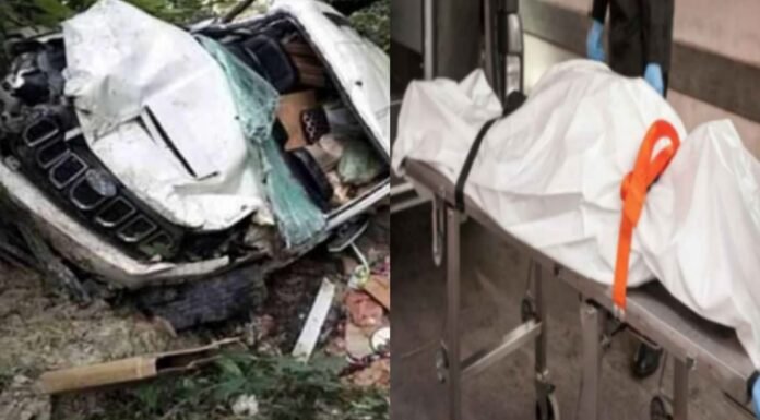 Car fell into ditch in nanital