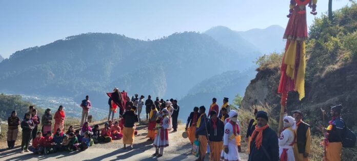 IMG-20231220-WA0022 Devra Yatra of Aradhya Dev Raval Devta of Bijrakot will reach Gandhari village for night rest.