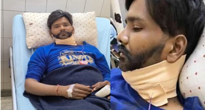 In Haridwar, a bike rider got entangled in Chinese thread