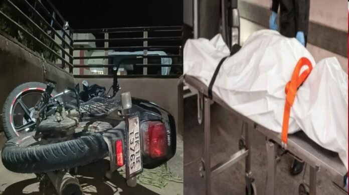 A bike rider was hit by a tractor in Kashipur